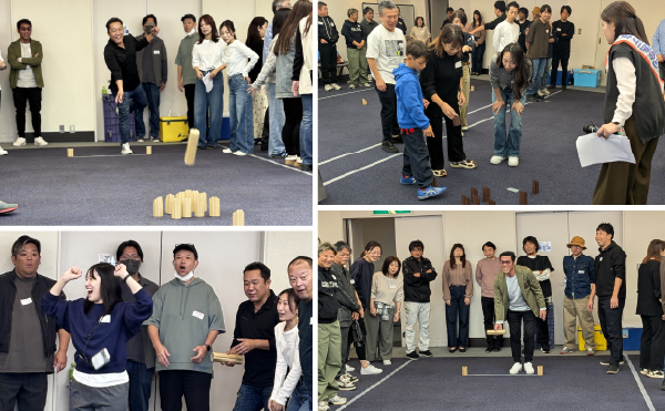 モルックで盛り上がっている様子